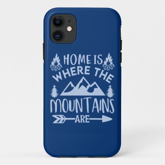 Zuhause ist, wo die Berge sind Naturliebhaber Case-Mate iPhone Hülle (Rückseite)