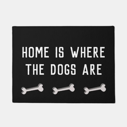 Zuhause ist, wo die Hunde sind Fußmatte (Vorderseite)