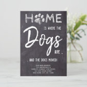 Zuhause ist, wo die Hunde sind Personalisiert Hund Ankündigung (Stehend Vorderseite)