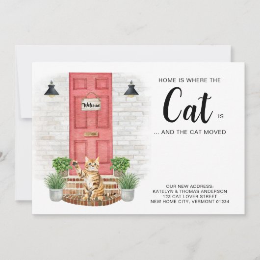 Zuhause ist, wo die Katze ist, haben wir die Katze Ankündigung (Vorderseite)