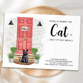 Zuhause ist, wo die Katze ist, haben wir die Katze Ankündigungspostkarte