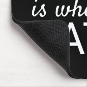 Zuhause ist, wo die Katze ist Rose Gold Foil Pfow Mousepad (Ecke)