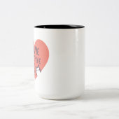 Zuhause ist, wo die Katze ist Zweifarbige Tasse (Mittel)