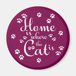 Zuhause ist, wo die Katze kleine Paws ist Magnet