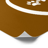 Zuhause ist, wo die Katze kleine Paws ist Poster (Ecke)