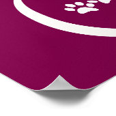 Zuhause ist, wo die Katze kleine Paws ist Poster (Ecke)