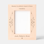 Zuhause ist, wo die Liebe der Mama wohnt Geätzte Rahmen (Vorderseite)