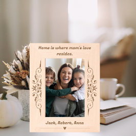 Zuhause ist, wo die Liebe der Mama wohnt Geätzte Rahmen