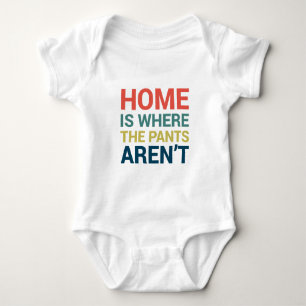 Zuhause ist, wo die Pflanzen keine sonnige Typogra Baby Strampler