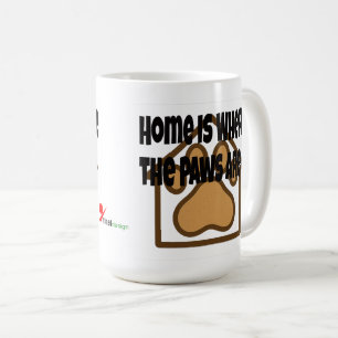 Zuhause ist, wo die Pfoten sind – Pfotenabdruck-Ha Kaffeetasse