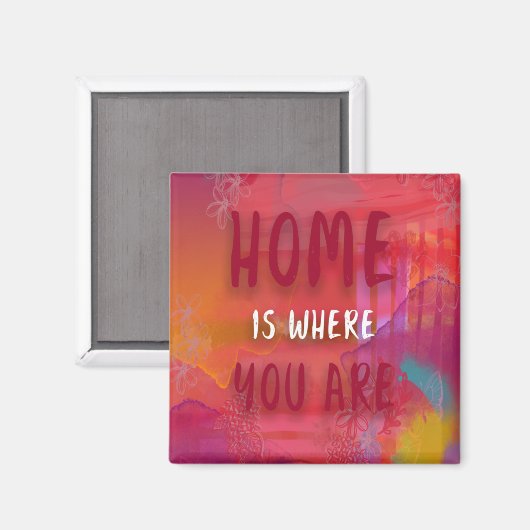 Zuhause ist, wo du magnet (Vorderseite/Rückseite)