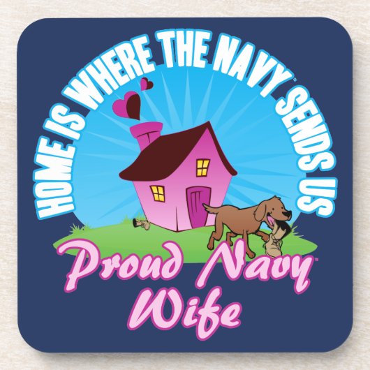 Zuhause ist wo… getränkeuntersetzer (Vorderseite)