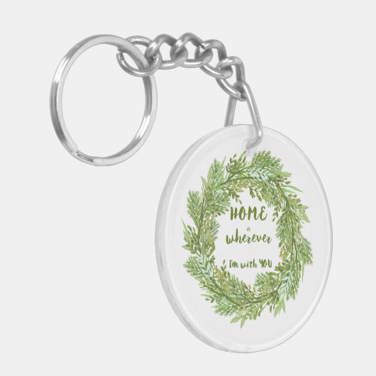 Zuhause ist, wo ich bei dir bin schlüsselanhänger (Vorderseite links)