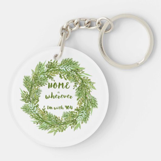 Zuhause ist, wo ich bei dir bin schlüsselanhänger (Rückseite)