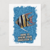 Zuhause ist, wo Ihr Angel Fisch ist Aquarellkunst Postkarte (Vorderseite)