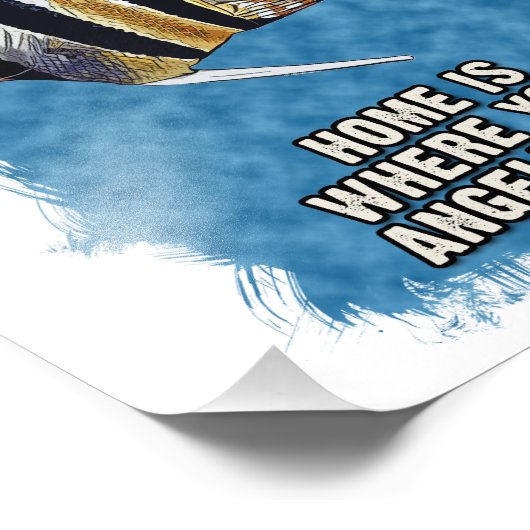 Zuhause ist, wo Ihr Angel Fisch ist Niedlich Spric Fotodruck (Ecke)