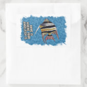 Zuhause ist, wo Ihr Angelfisch ist Aquarium Zitat Rechteckiger Aufkleber (Tasche)