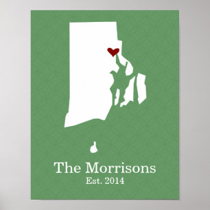 Zuhause ist, wo Ihr Herz ist - Rhode Island Poster