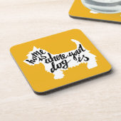 Zuhause ist, wo Ihr Hund ist Untersetzer (Linke Seite)