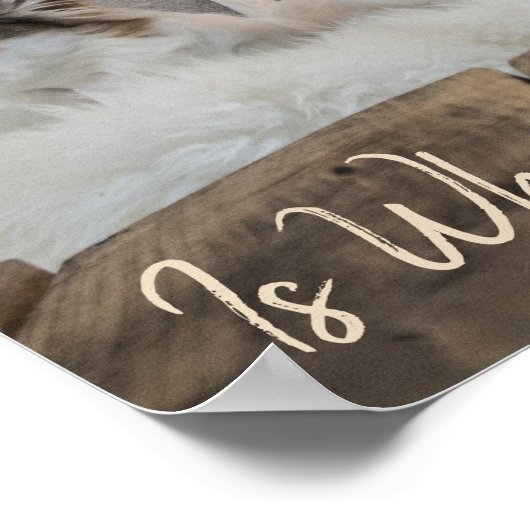 Zuhause ist, wo Ihre Haustiere sind Poster (Ecke)