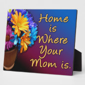 Zuhause ist, wo Ihre Mama ist, farbenfroh Fotoplatte (Seite)