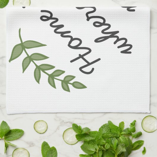 Zuhause ist, wo Ihre Mamma Geschenk der Mutter das Küchentuch (Gefaltet)