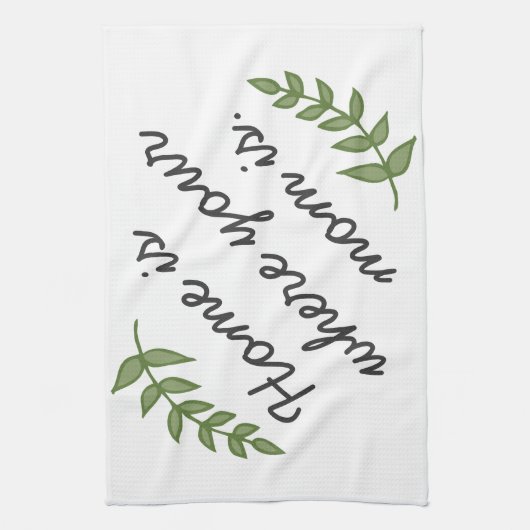 Zuhause ist, wo Ihre Mamma Geschenk der Mutter das Küchentuch (Vertikal)