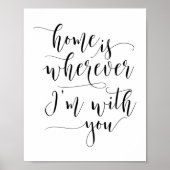 Zuhause ist, wo immer ich bei Ihnen bin, Liebe-Zit Poster (Vorne)