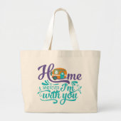 Zuhause ist, wo immer ich bei Ihnen bin - Niedlich Jumbo Stoffbeutel (Vorne)