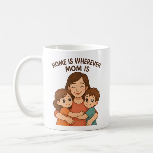 Zuhause ist, wo immer Mama ist Tasse Niedlich Mutt (Links)