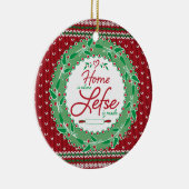 Zuhause ist, wo Lefse gemacht wird! Keramik Ornament (Rechts)