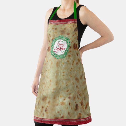Zuhause ist, wo Lefse hergestellt wird! Hintergrun Schürze (InSitu)
