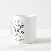 Zuhause ist, wo Mama Personalisiert ist Danke Kaffeetasse (Vorderseite Links)