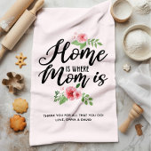 Zuhause ist, wo Mama Personalisiert ist Geschirrtuch