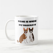Zuhause ist, wo mein Basenji ist Kaffeetasse (Links)