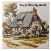 Zuhause ist, wo mein Herz ist Fliese (Vorderseite)