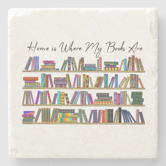 Zuhause ist, wo mein Herz ist Steinuntersetzer (Vorderseite)