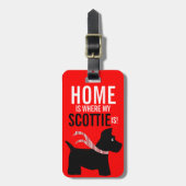 Zuhause ist, wo mein Scottie Reise-Umbau ist Gepäckanhänger (Vorderseite vertikal)