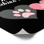 "Zuhause ist, wo meine Babys sind" Paw Print Poste Poster (Ecke)