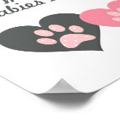"Zuhause ist, wo meine Babys sind" Paw Print Poste Poster (Ecke)