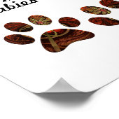 "Zuhause ist, wo meine Babys sind" Paw Print Poste Poster (Ecke)