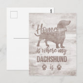 Zuhause ist, wo meine Dackel Dackel Teckel Lover i Postkarte (Vorne/Hinten)