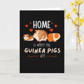 Zuhause ist, wo meine Guinea Schweine scharfe Haus Karte (Gelbe Blume)