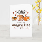 Zuhause ist, wo meine Guinea Schweine sind Karte (Gelbe Blume)