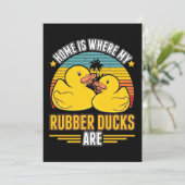 Zuhause ist, wo meine Gummienten sind Einladung (Stehend Vorderseite)