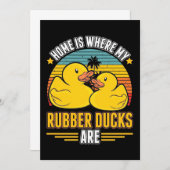 Zuhause ist, wo meine Gummienten sind Einladung (Vorne/Hinten)