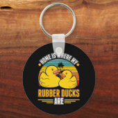 Zuhause ist, wo meine Gummienten sind Schlüsselanhänger (Vorderseite)