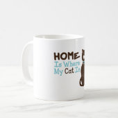 Zuhause ist, wo meine Katze ist Kaffeetasse (Vorderseite Links)