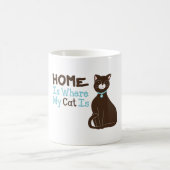 Zuhause ist, wo meine Katze ist Kaffeetasse (Mittel)