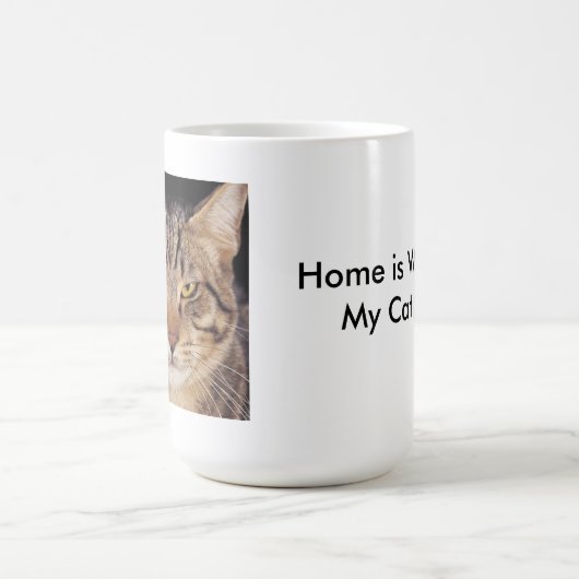 Zuhause ist, wo meine Katze ist Kaffeetasse (Mittel)